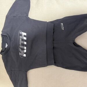 Kith Kids Matching Set in Charcoal Gray